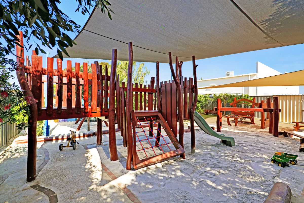 large playground with slide childcare at keiki early learning centre in mindarie keys