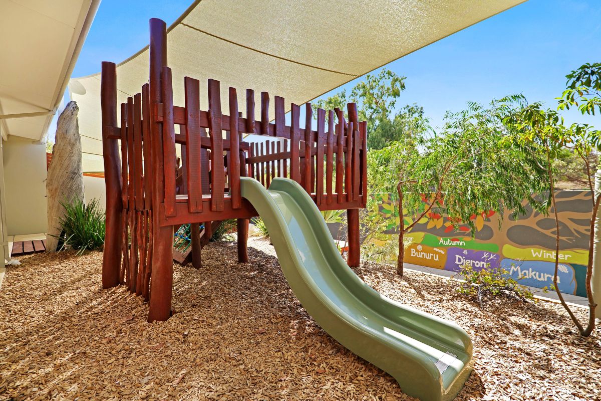 childcare playground fort with slide at keiki early learning centre hamersley